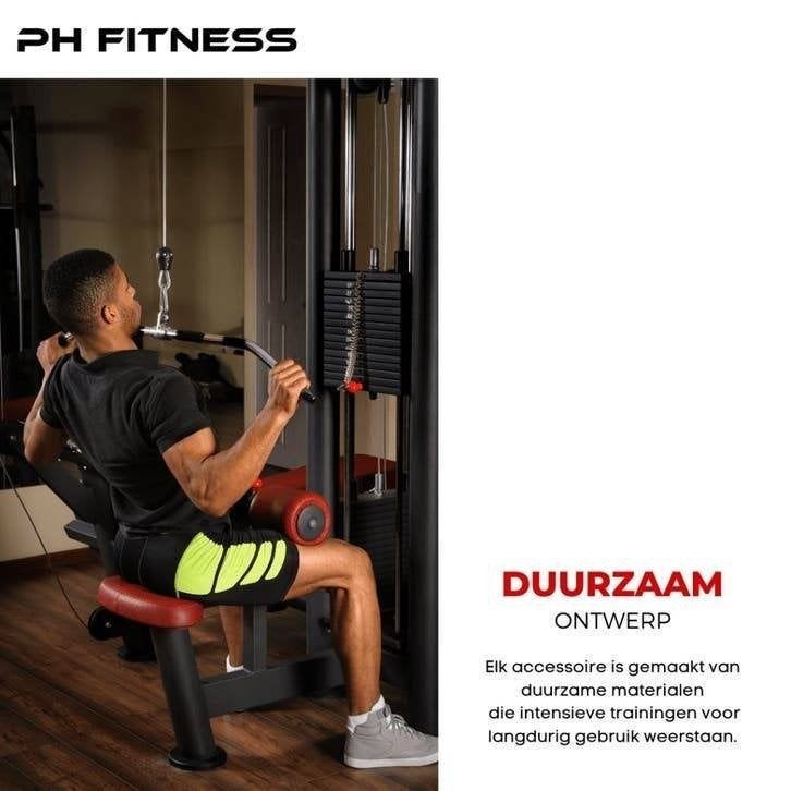 PH Fitness Multi Grip Cable Set - RVS Attachments, Armen, Support@phfitness.nl, Nieuw, Ophalen of Verzenden