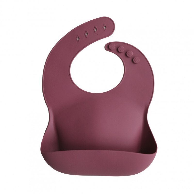 Siliconen Bib Slab Dusty Roze Mushie, Nieuw, Support@mushie.com, Kraamcadeau, 5870 W Fuqua Street - Suite 200 Houston, TX, 77085