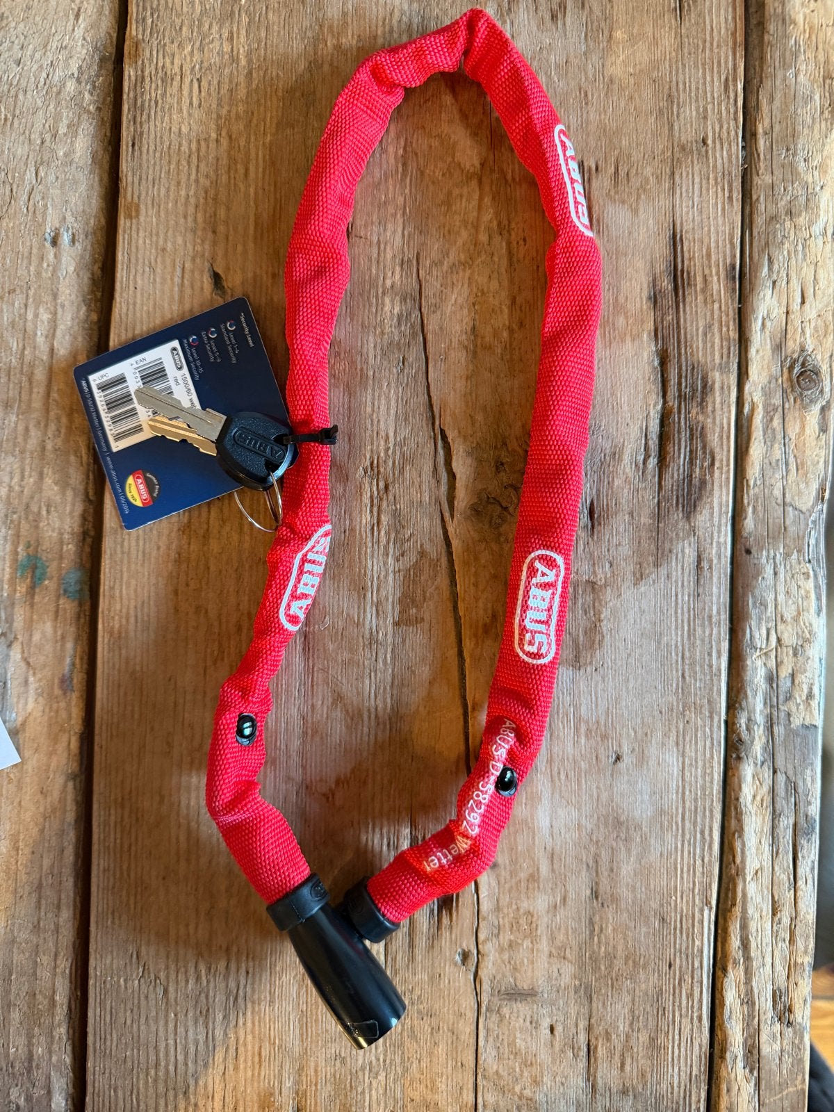 Abus Web 1500 Kettingslot - Rood, Ophalen of Verzenden, Zo goed als nieuw, Kettingslot