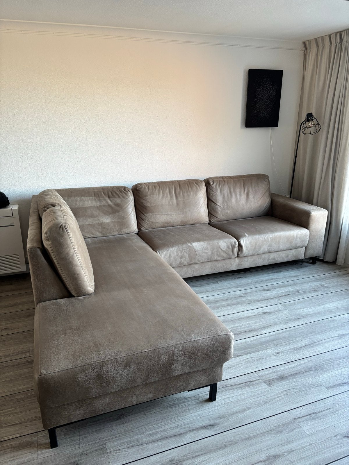 Hoekbank Citra bruin - Profijt Meubel, Huis en Inrichting, Banken | Bankstellen, Ophalen, 250 tot 300 cm, 100 tot 125 cm, Hoekbank