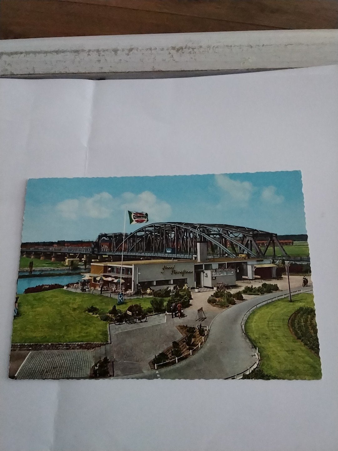 Oude Ansichtkaart Zutphen IJsselbrug Hotel Rijnhotel, Ophalen of Verzenden, 1960 tot 1980, Gelopen, Gelderland