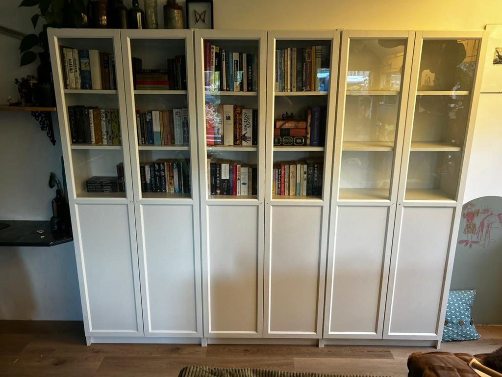 IKEA Billy boekenkast met deuren (3 stuks), Huis en Inrichting, Kasten | Boekenkasten, Ophalen, Gebruikt, 200 cm of meer, 150 tot 200 cm