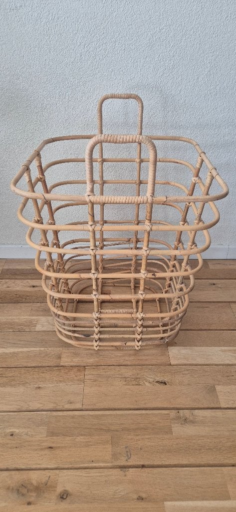 Grote rotan opbergmand • Naturel • Als nieuw, Ophalen, Mand, Zo goed als nieuw, Handgemaakt