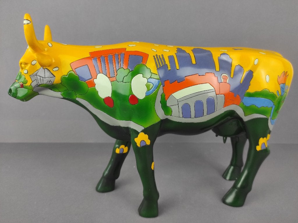 CowParade Koe "Abstract KC Cow" LARGE (zeldzaam), Antiek en Kunst, Kunst | Designobjecten, Ophalen of Verzenden