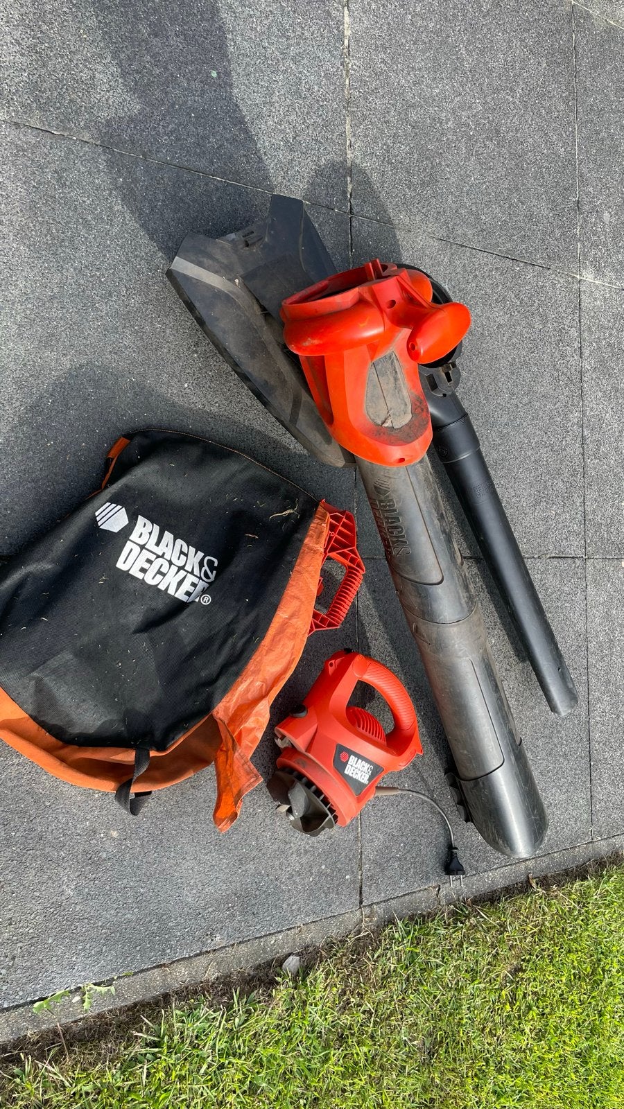 Black & Decker bladblazer/bladzuiger met opvangzak, Ophalen, Gebruikt, Handgedragen, Met opvangzak