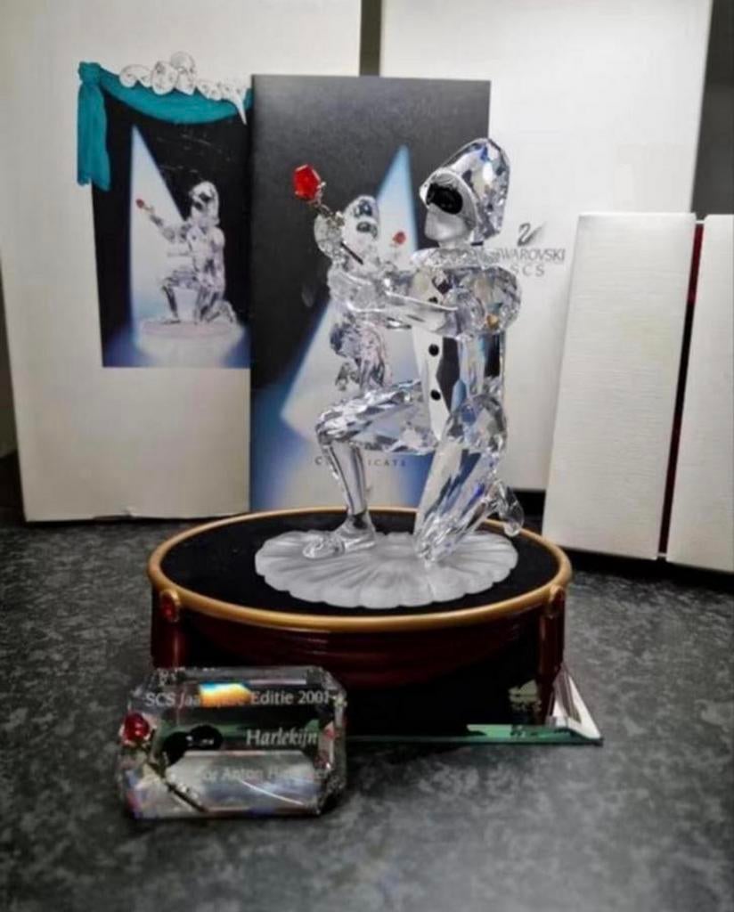 Harlekijn swarovski jaarstuk 2001, Verzamelen, ., Ophalen of Verzenden, Zo goed als nieuw, Figuurtje