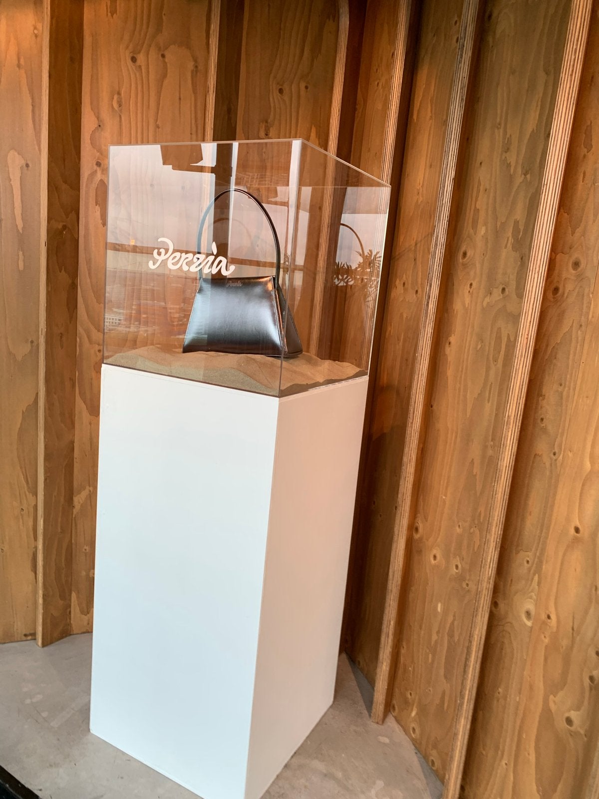 Presentatiezuil met vitrine - winkeldisplay, Huis en Inrichting, Ophalen of Verzenden