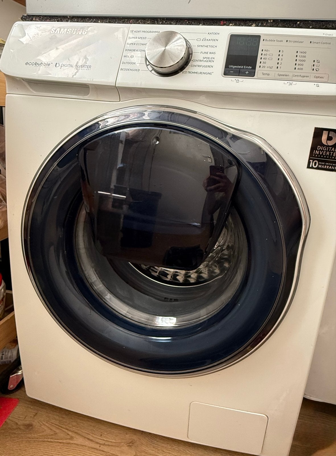 Samsung EcoBubble Wasmachine - 8kg op te halen in oktober, Witgoed en Apparatuur, Wasmachines, Ophalen, 1200 tot 1600 toeren, Gebruikt