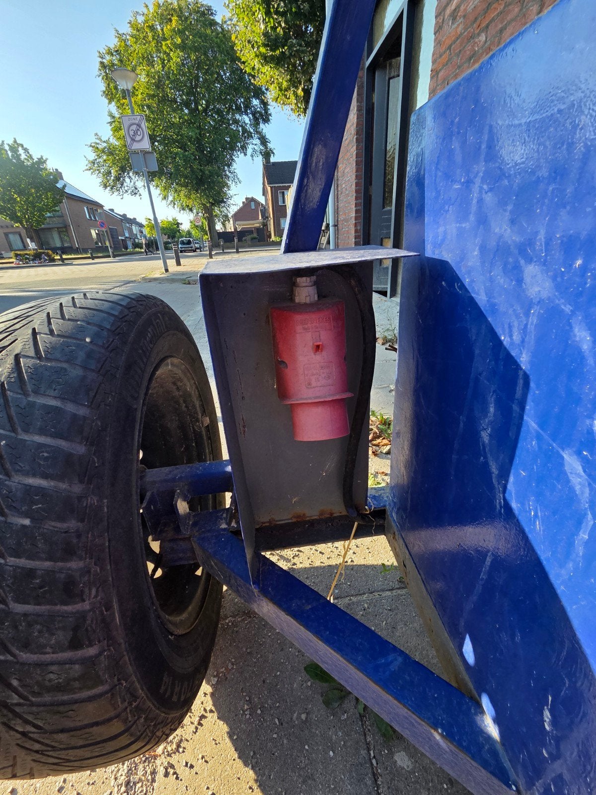 Bouwlift +/- 8 meter, aanhanger, Doe-het-zelf en Verbouw, Bouwliften, Ophalen, Gebruikt, Bouwlift