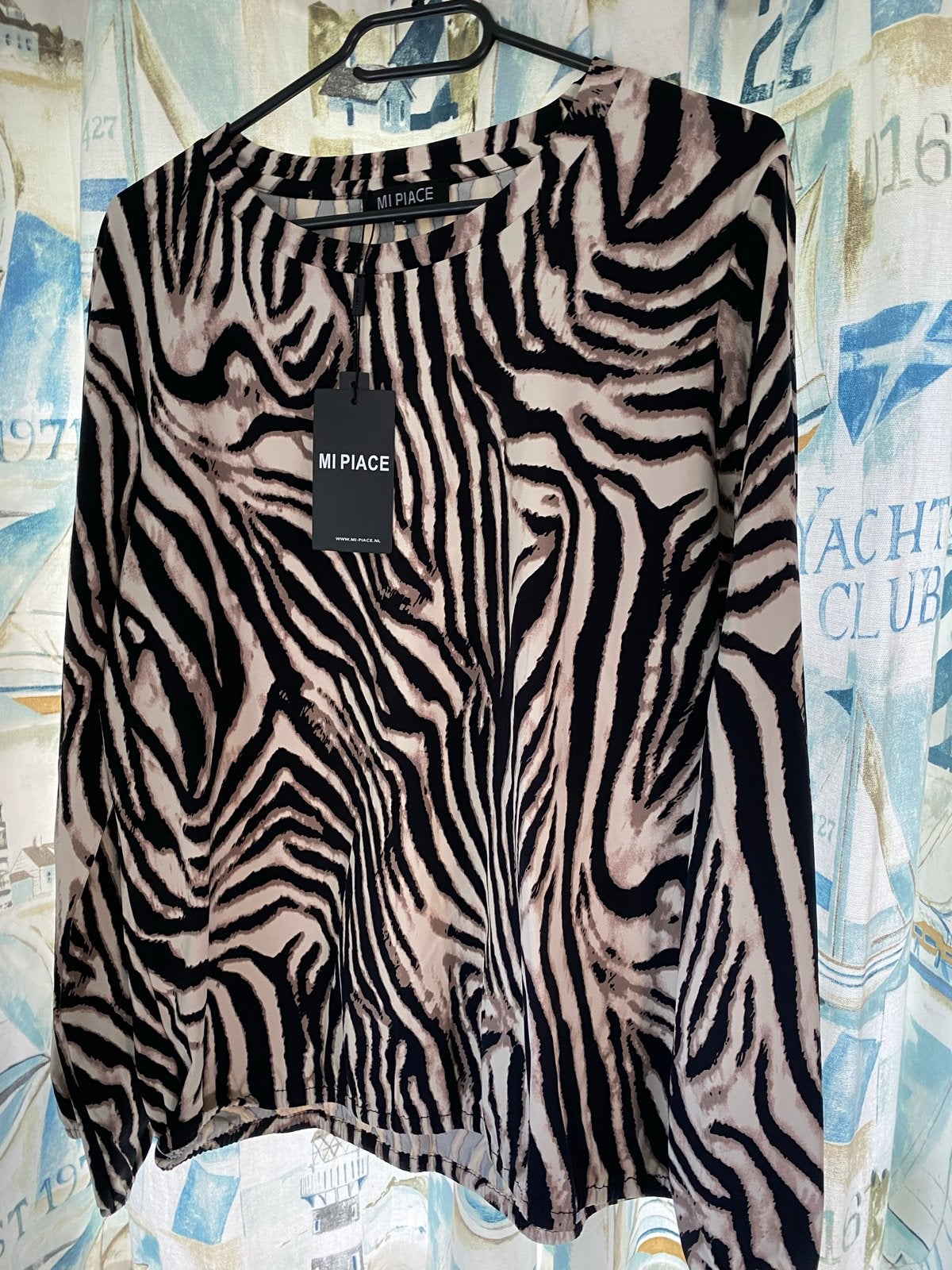 Mi Piace Zebra Shirt Maat L - Travel Kwaliteit, Meerkleurig, Maat 42/44 (L), Nieuw, Ophalen of Verzenden