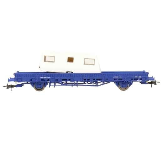 Roco 66692: rongenwagon Kbs van railpro met Dethleff caravan, Gelijkstroom, Ophalen of Verzenden, Roco, Nieuw