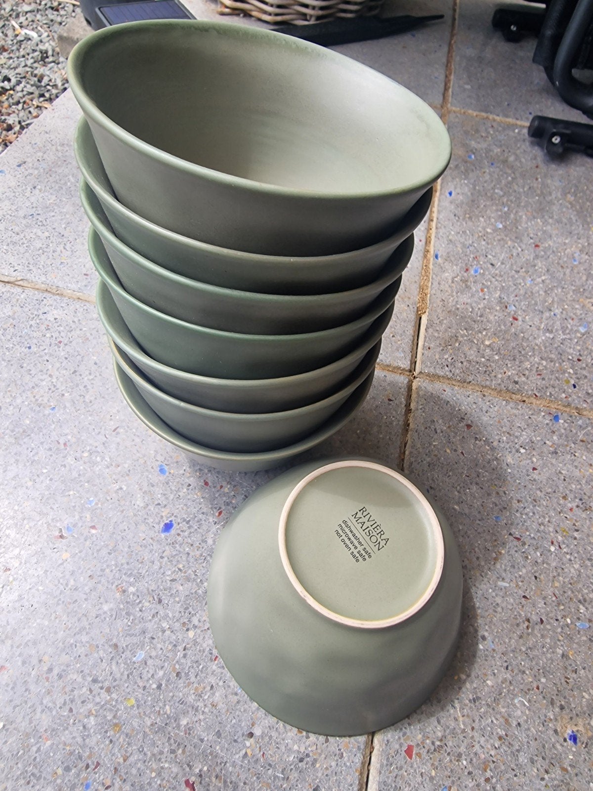 Rivièra Maison kommen set - 8 stuks, Huis en Inrichting, Keuken | Servies, Ophalen, Keramiek, Zo goed als nieuw, Kom(men)