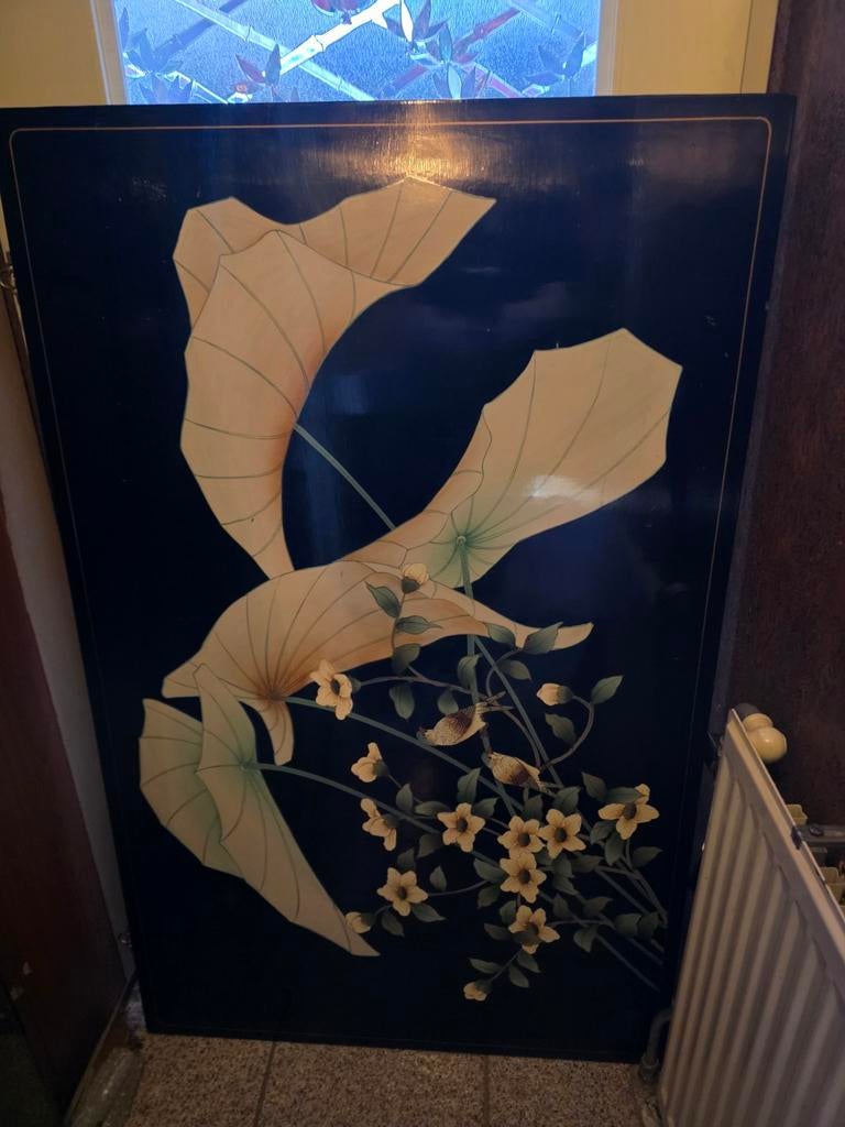 Chinees wand paneel 1.22 cm breed 76 cm hoog, Ophalen, Gebruikt, Hout