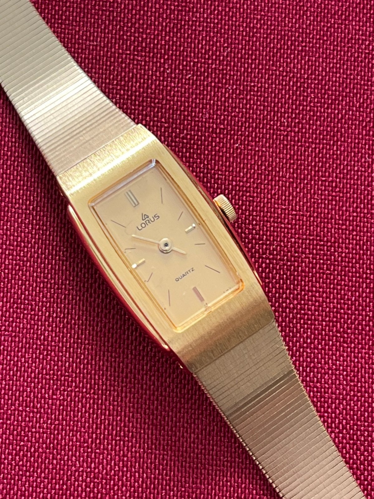 Splinter NIEUW double LORUS DAMES HORLOGE MET BAND Quartz, Overige merken, Overige materialen, Polshorloge, Overige materialen