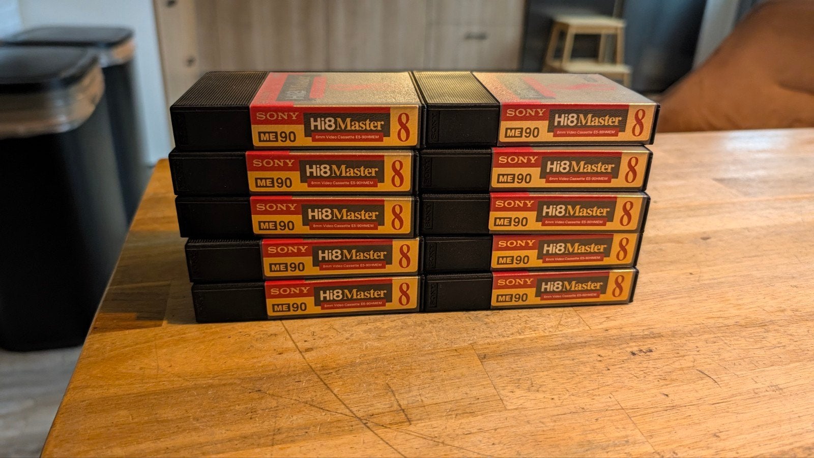 Sony Hi8 Master ME90 videobanden - 10 stuks, Ophalen of Verzenden, 8mm film
