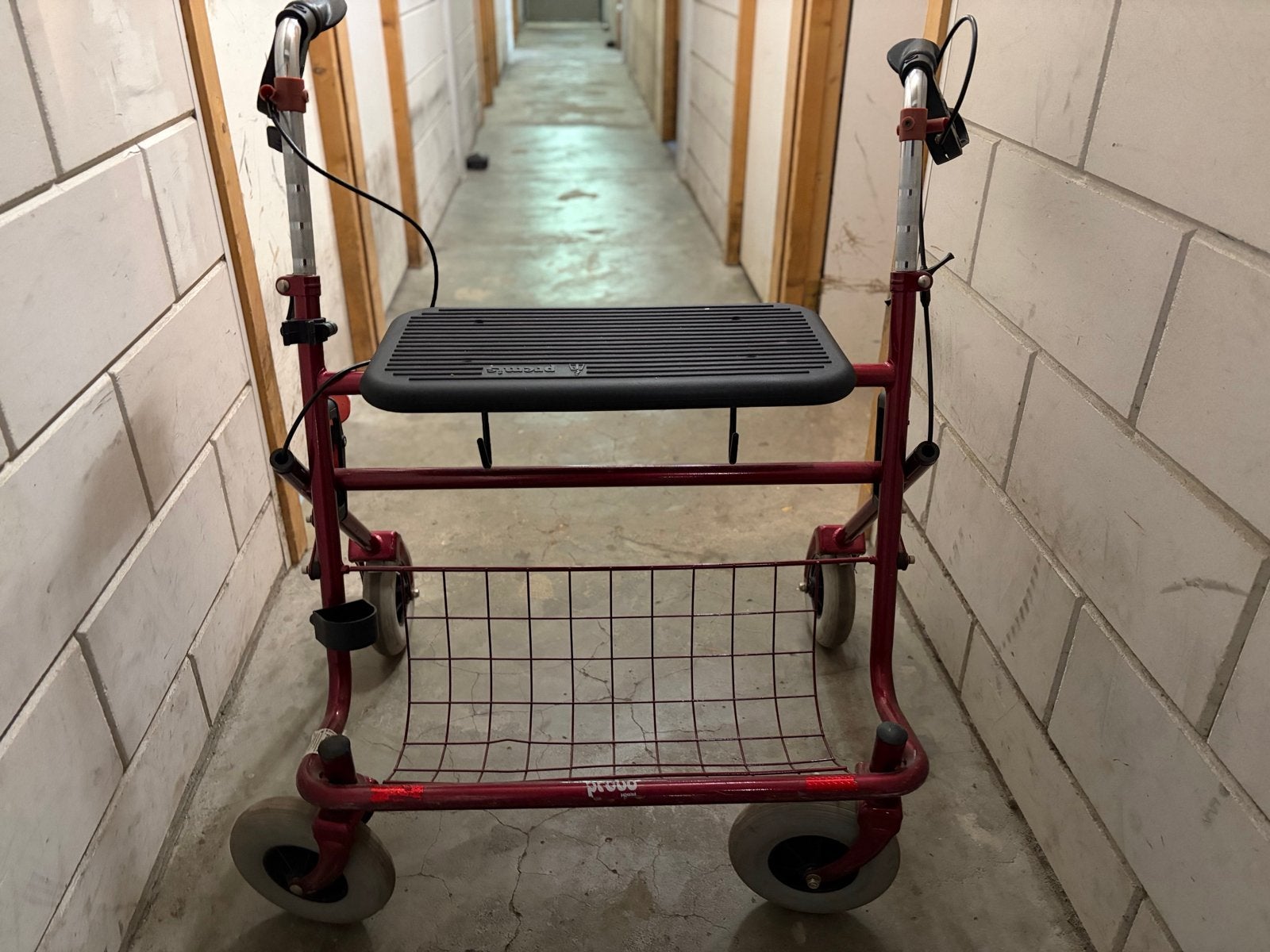 Extra brede Rollator (Provo/Presto) – zit met opbergnet, Ophalen, Gebruikt