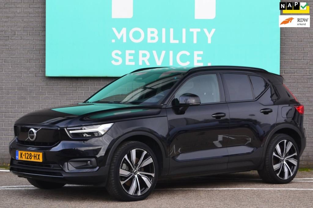 Volvo XC40 Recharge P8 AWD R-Design SOH92% LED Trekhaak Crui, Gebruikt, Zwart, Vierwielaandrijving, 408 pk