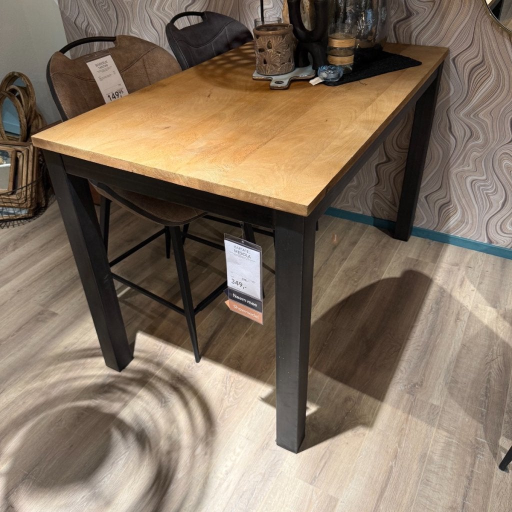 Mesola Bartafel 140x80 Mangohout Natural - Pronto Wonen, Niet ingevuld, Niet ingevuld, Niet ingevuld