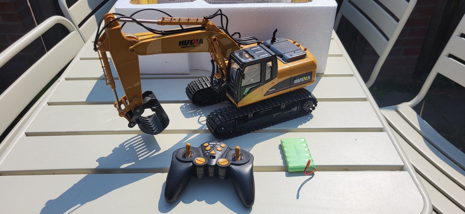 HUINA 1570 RC Graafmachine 1:14, Elektro, Auto offroad, Schaal 1:14, Ophalen of Verzenden