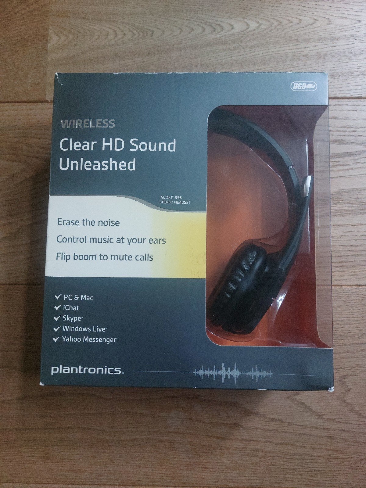Plantronics Audio 995 Headset - Nieuwstaat met HD Geluid, Computers en Software, Plantronics, Nieuw, Ophalen of Verzenden, Draadloos