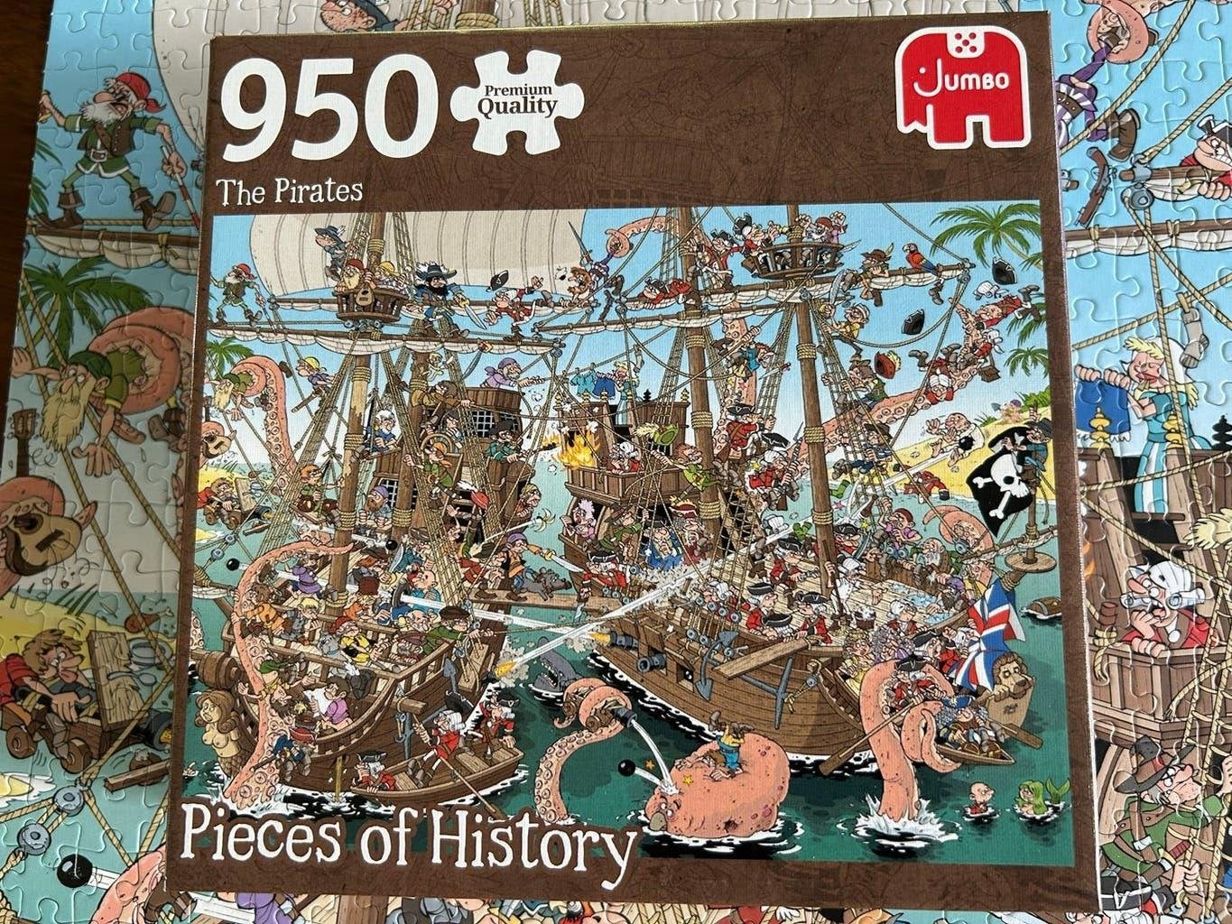 Jumbo Legpuzzel 950 stukjes - The Pirates, Ophalen of Verzenden, Meer dan 50 stukjes, Gebruikt, 6 jaar of ouder
