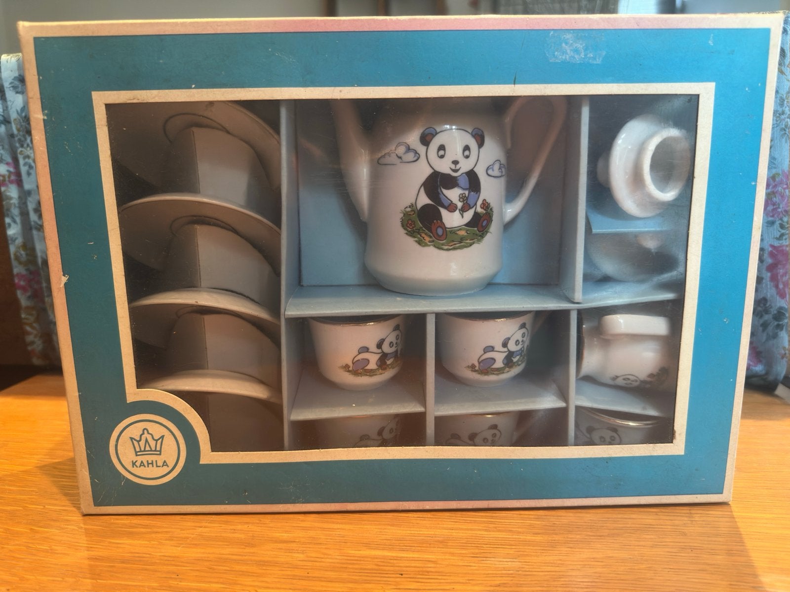 Vintage KAHLA Panda Kinderservies Porselein Theeserviesje, Kinderen en Baby's, Ophalen of Verzenden, Zo goed als nieuw, Jongen of Meisje