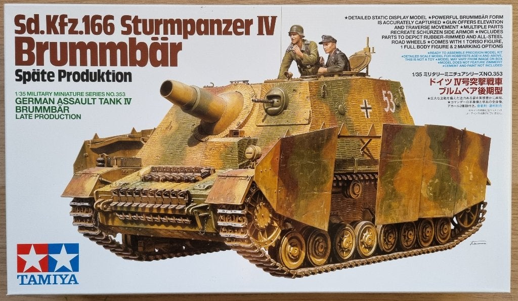 Tamiya #35353 1:35 WWII German Sturmpanzer IV Brummbär Spät, Tank, 1:32 tot 1:50, Nieuw, Ophalen of Verzenden