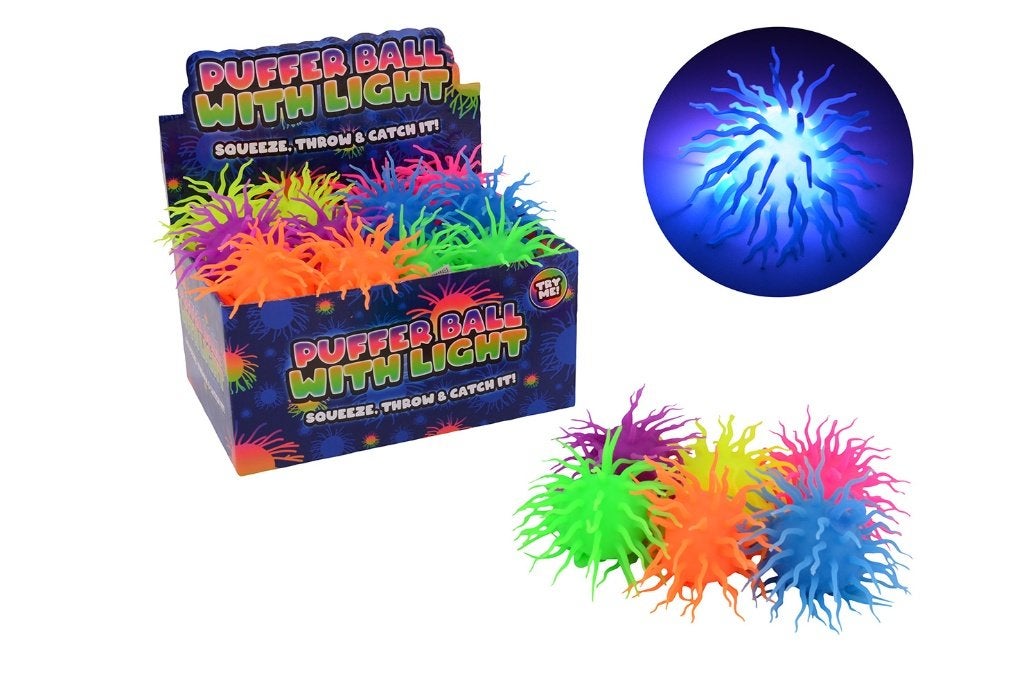 PARTIJ SPIKE FLUFFY BAL 12CM MET LICHT ASSORTI, ., Nieuw, Ophalen of Verzenden, .