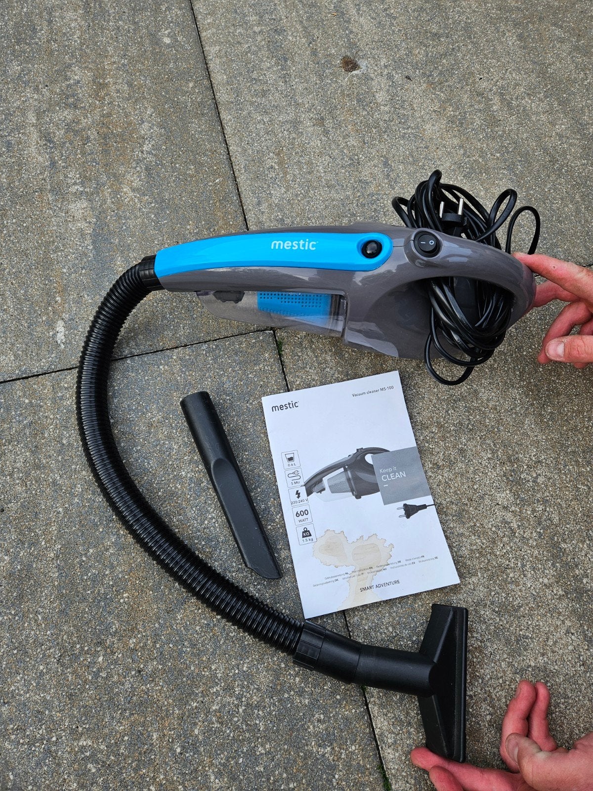 Mestic vacuüm cleaner (camping stofzuiger), Ophalen, Reservoir, Minder dan 1200 watt