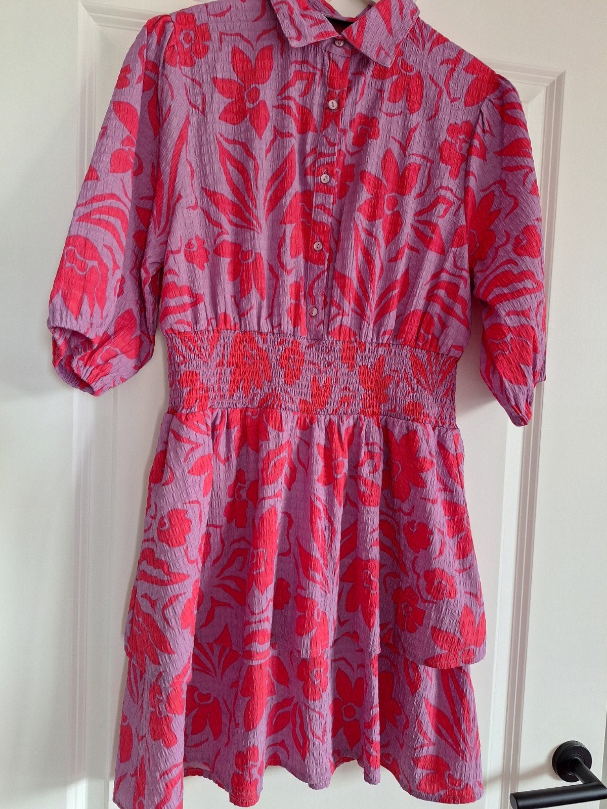 Zgan! Mooie paars/roze damesjurk van Twoday maat 38!, Maat 38/40 (M), Twoday, Paars, Ophalen of Verzenden