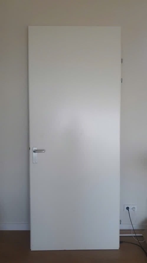Opdekdeur  231 x 93 linksdraaiend, Doe-het-zelf en Verbouw, Ophalen, Kunststof, Gebruikt, 80 tot 100 cm