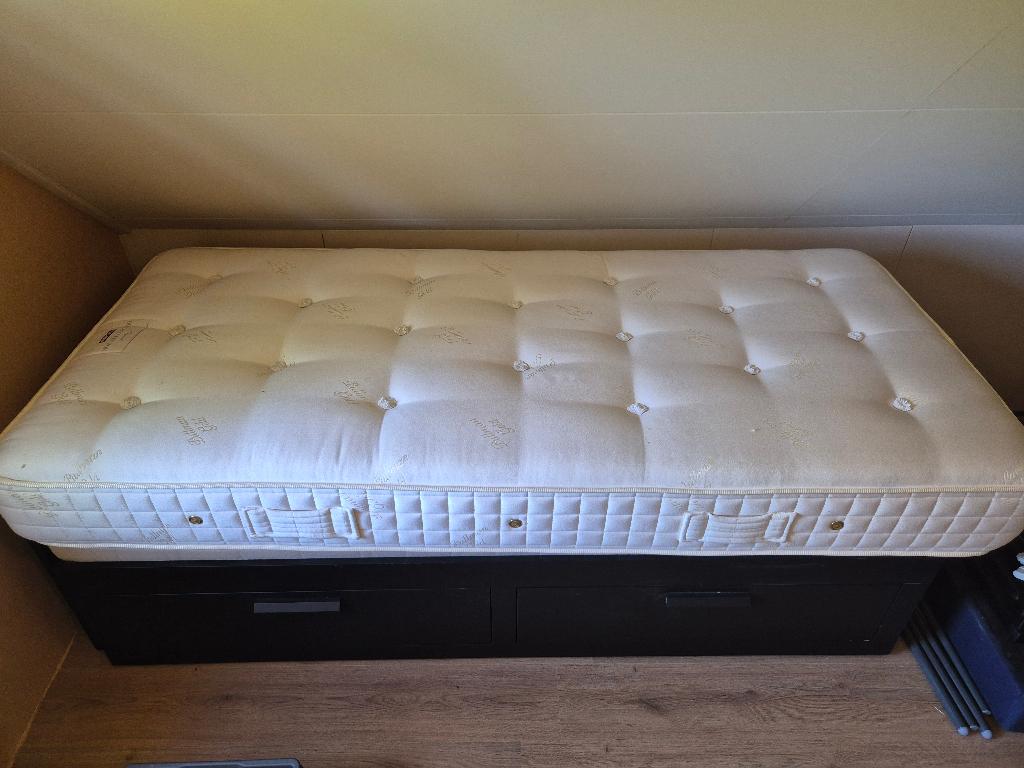 2 Pullman gold matrassen 90x200 met topper, Ophalen, Gebruikt, 90 cm, Eenpersoons
