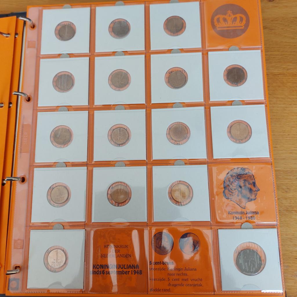 Verzameling Nederlandse 1 en 5 cent munten Juliana, Ophalen of Verzenden, Koningin Juliana, 1 cent, Setje
