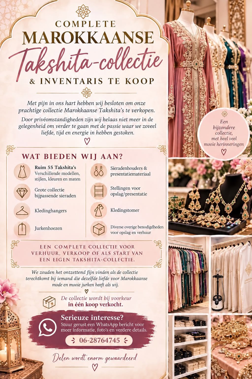 Gehele collectie marokkaanse jurken te koop, Ophalen of Verzenden, Zo goed als nieuw, Overige typen