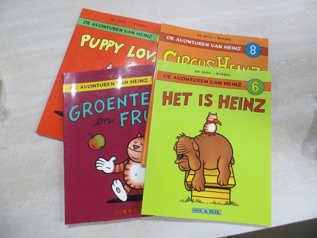 4x heinz stripboek - nummer 6 8 10 11, Eén stripboek, Ophalen of Verzenden, Gelezen