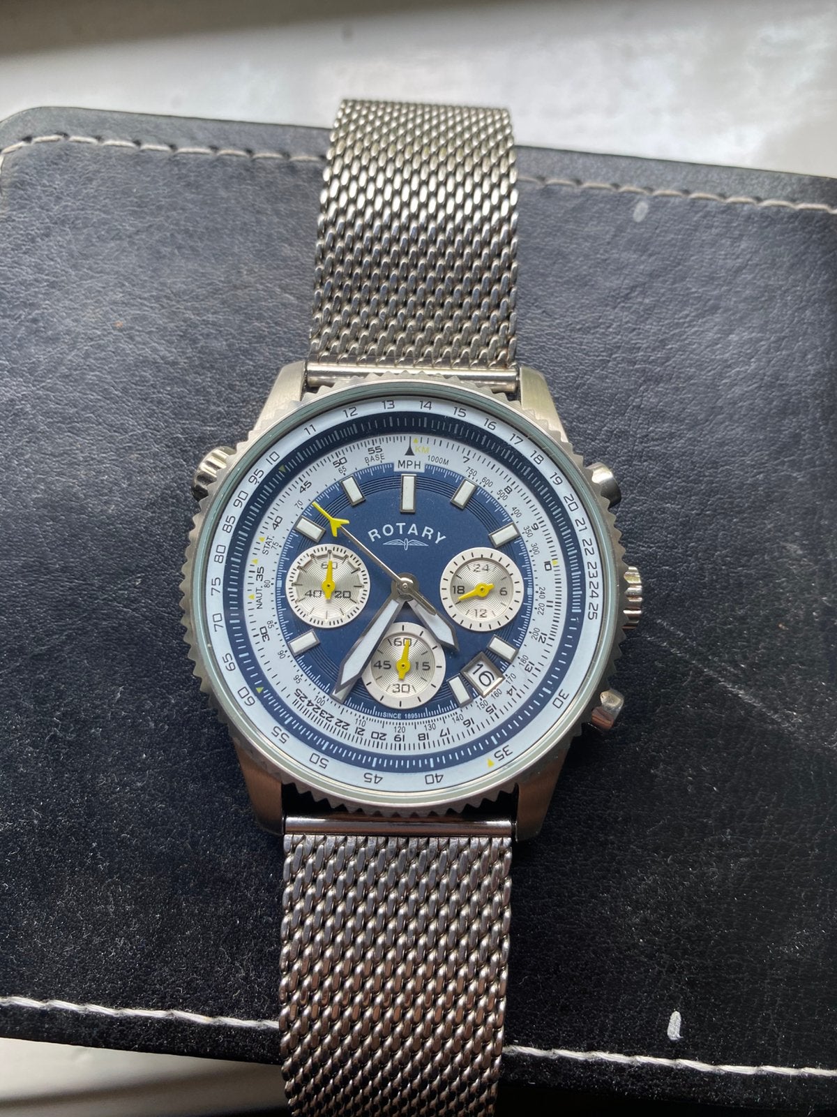 Rotary heren horloge, Ophalen, Zo goed als nieuw, Staal, Overige merken