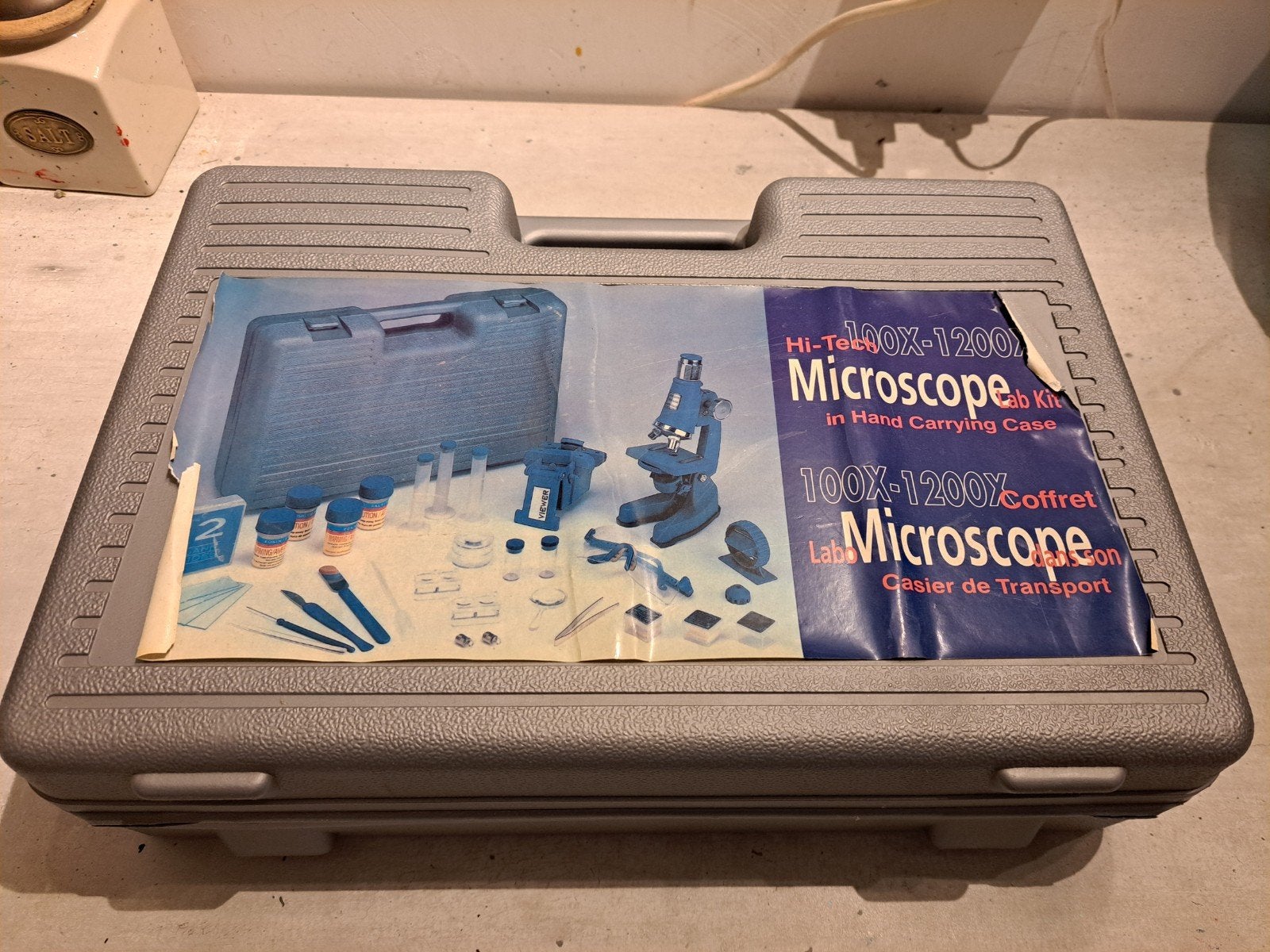 Hi-Tech 100x-1200x Microscoop Lab Kit in Draagkoffer, Audio, Tv en Foto, Optische apparatuur | Microscopen, Ophalen of Verzenden