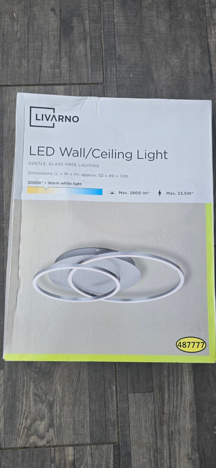 LIVARNO LED Wand-/Plafondlamp - Nieuw in doos, Metaal, Wit, Overige merken, Nieuw