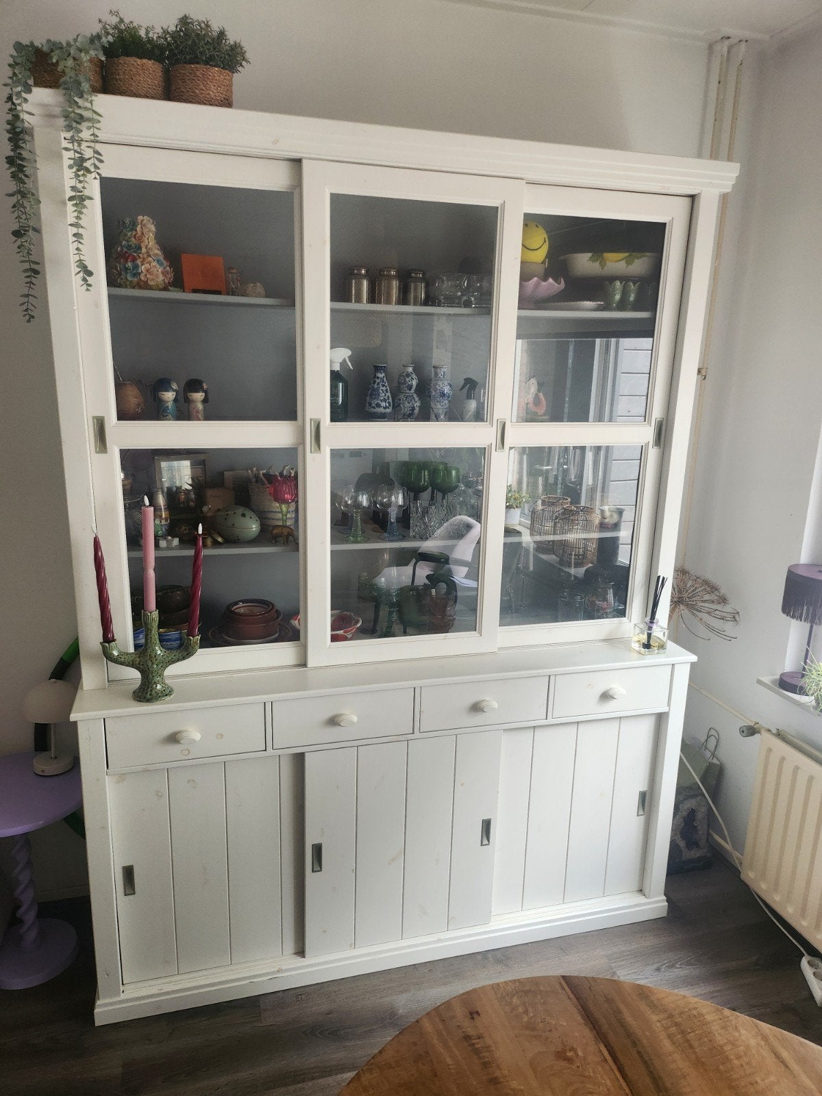 Woood buffetkast Lagos - Wit, Huis en Inrichting, Kasten | Vitrinekasten, Gebruikt, 150 tot 200 cm, 150 tot 200 cm, 25 tot 50 cm