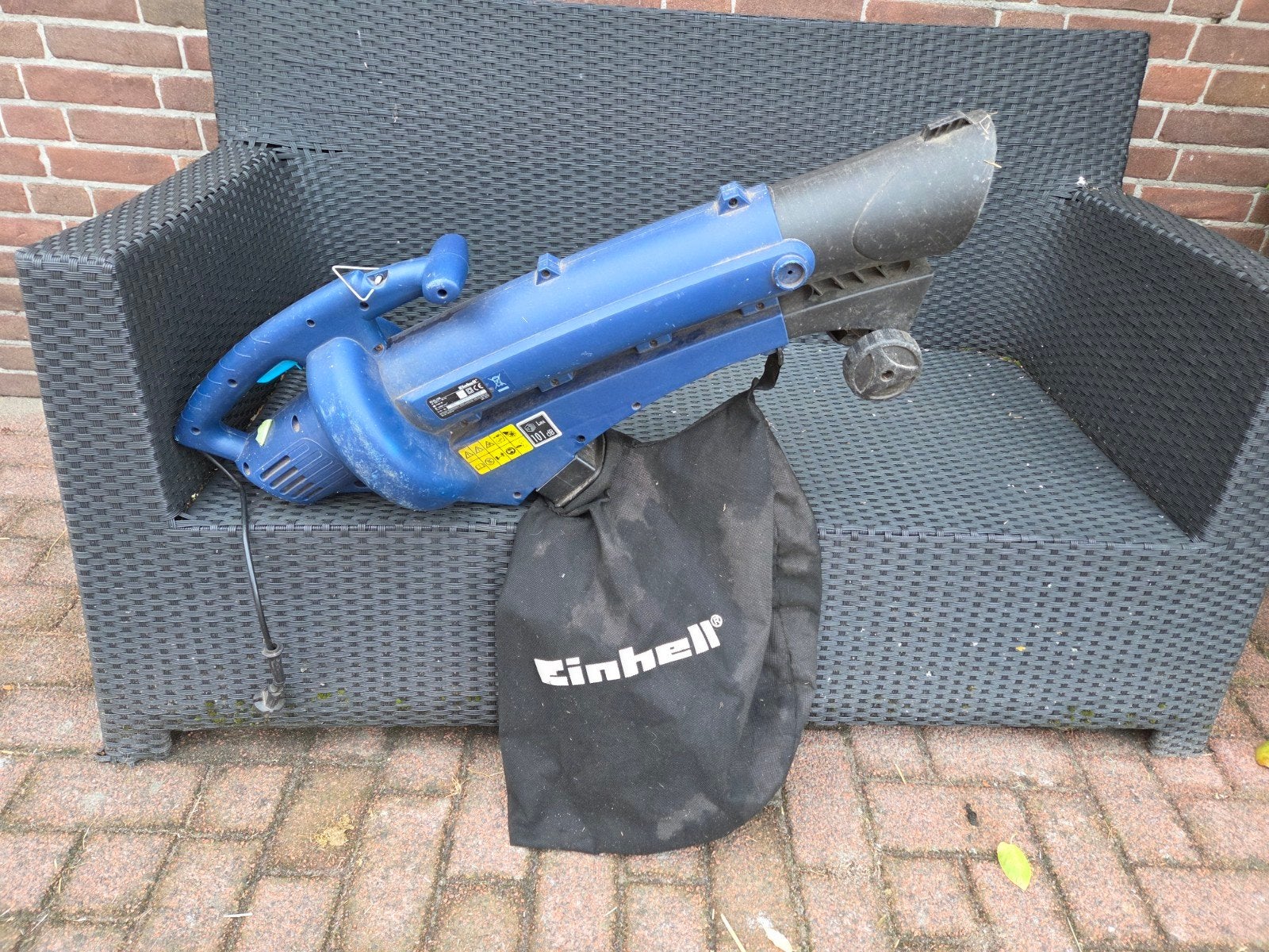 bladblazer, Ophalen, Gebruikt, Handgedragen, Met neuswiel