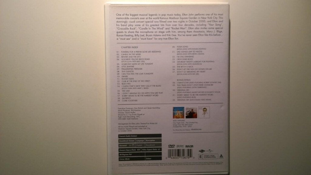 Elton John - Greatest Hits One Night Only (DVD), Alle leeftijden, Ophalen of Verzenden, Zo goed als nieuw, Concert