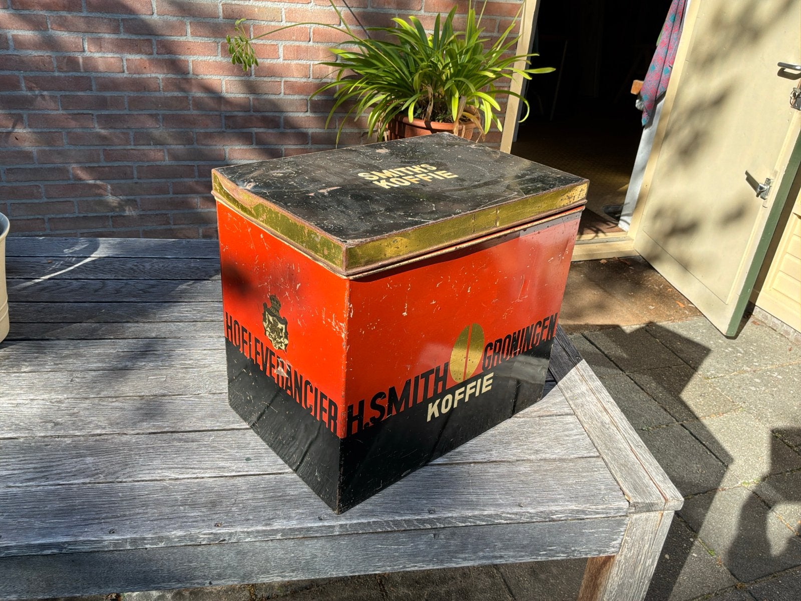 Antieke H. Smith Koffieblik Groningen, Ophalen