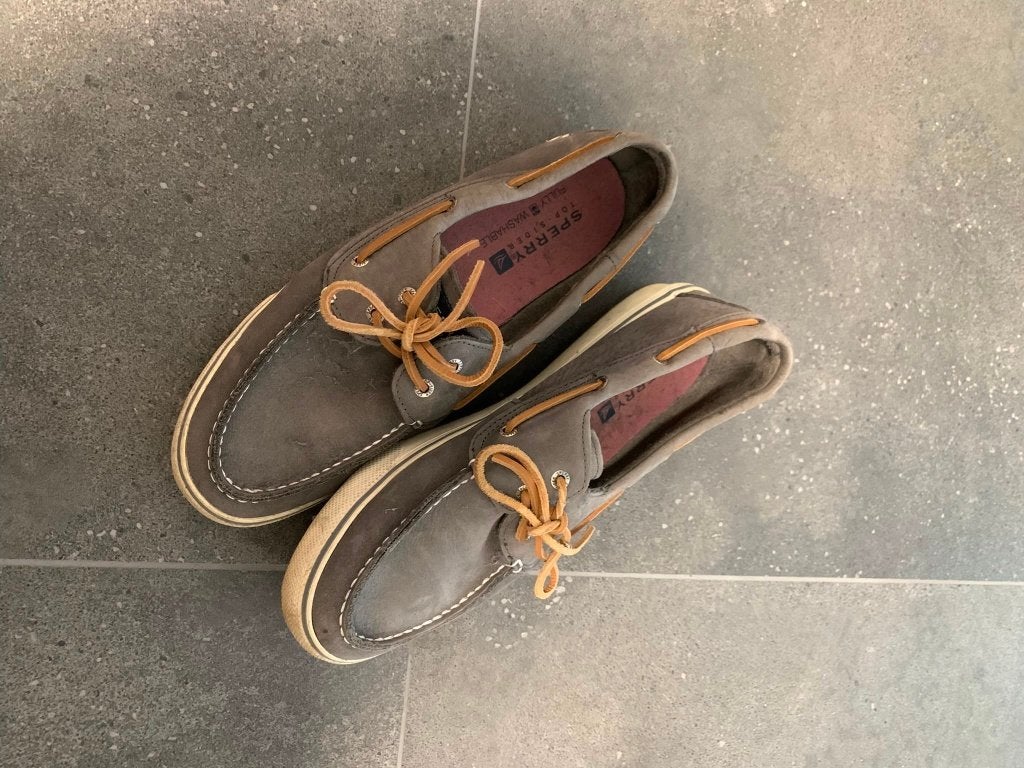 Sperry - Bootschoenen - Grijs - Maat 10.5, Ophalen of Verzenden, Zo goed als nieuw, Grijs, Sneakers of Gympen