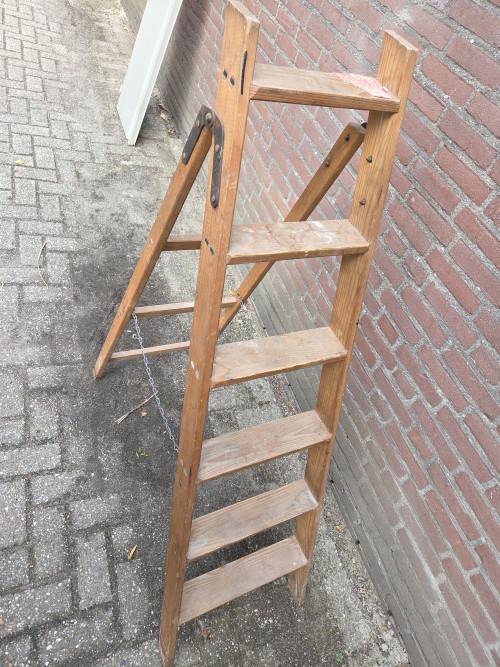 schilderstrap van hout vintage, Ophalen of Verzenden, 'T Olde Gre-j, Info@toldegrej.nl, Endepoelstraat 20f Didam