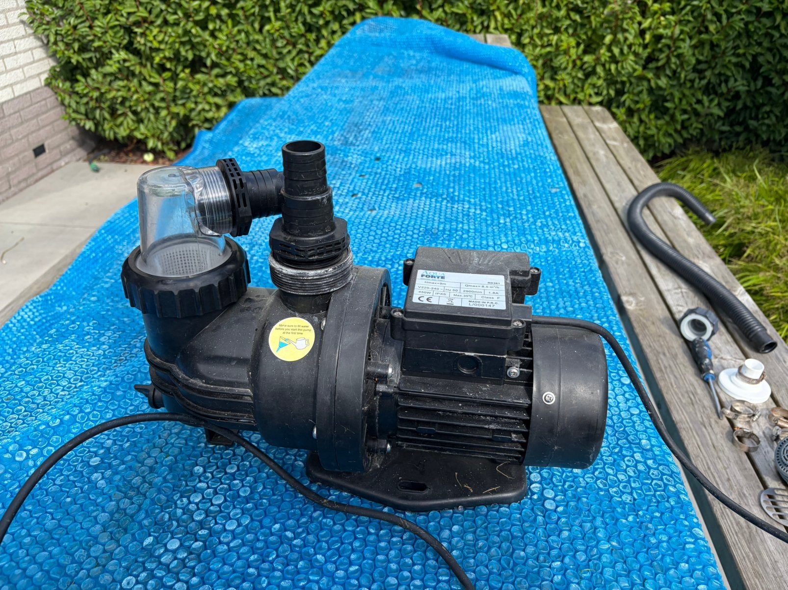 AquaForte RD361 / SP-450A Zwembadpomp (8,5 m³/u - 450W), Ophalen, Gebruikt