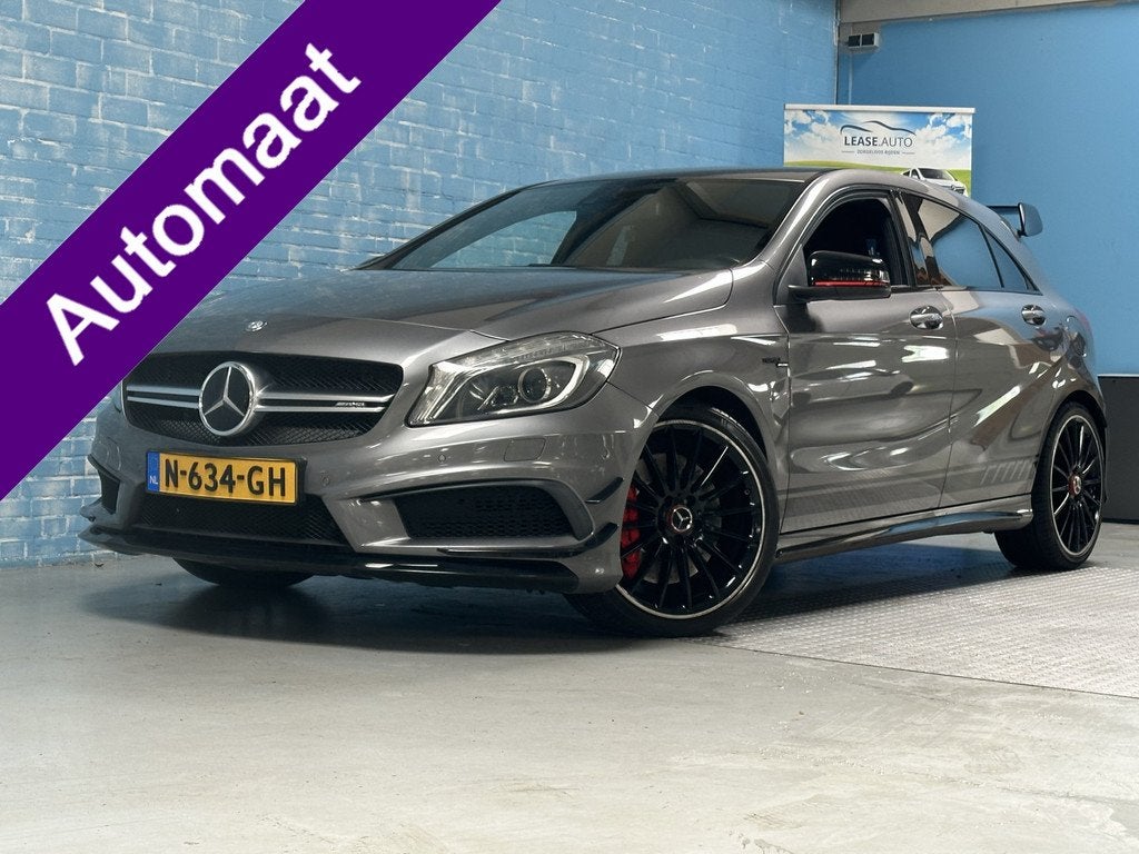Mercedes-Benz A-Klasse AMG 45 4MATIC AMG SPORT / LEER / LMV, Auto's, Automaat, Automatische klimaatregeling, Gebruikt, Euro 6