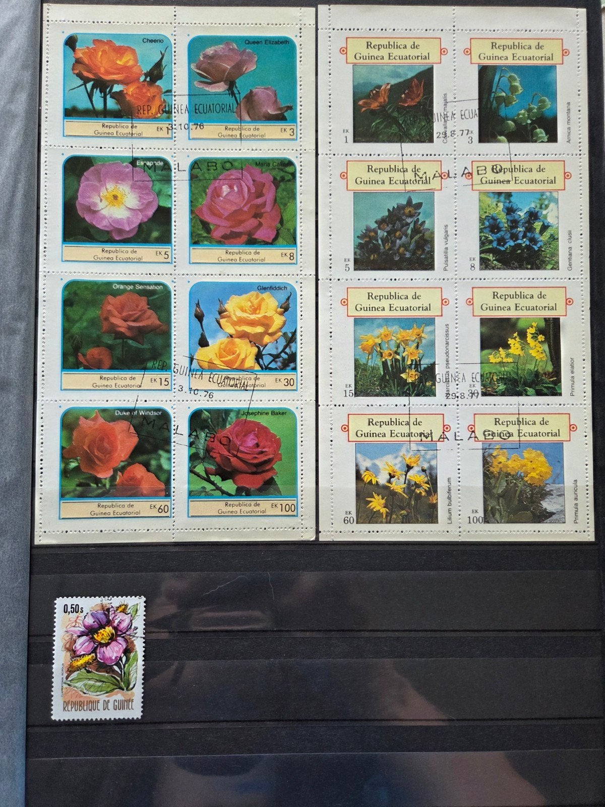 Gestempelde postzegels Guinea - Bloemen, Verzenden, Gestempeld, Nieuw-Guinea