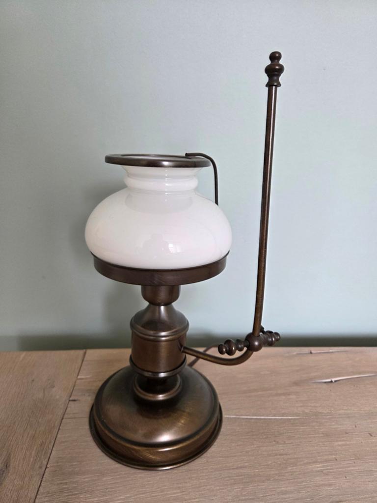 Klassieke schemerlamp in goede staat, Ophalen, Glas, Klassiek, Minder dan 50 cm