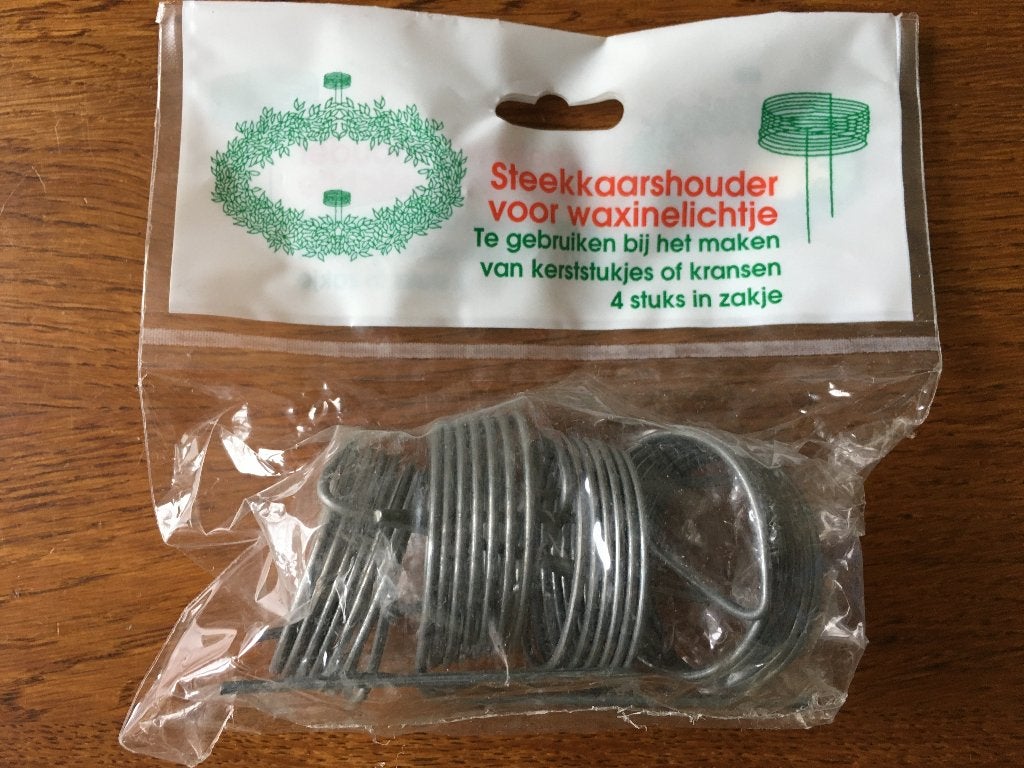 4 Steekkaarshouders voor Waxinelichtjes Nieuw Verpakt, Ophalen of Verzenden, Nieuw, Overige materialen, Minder dan 25 cm