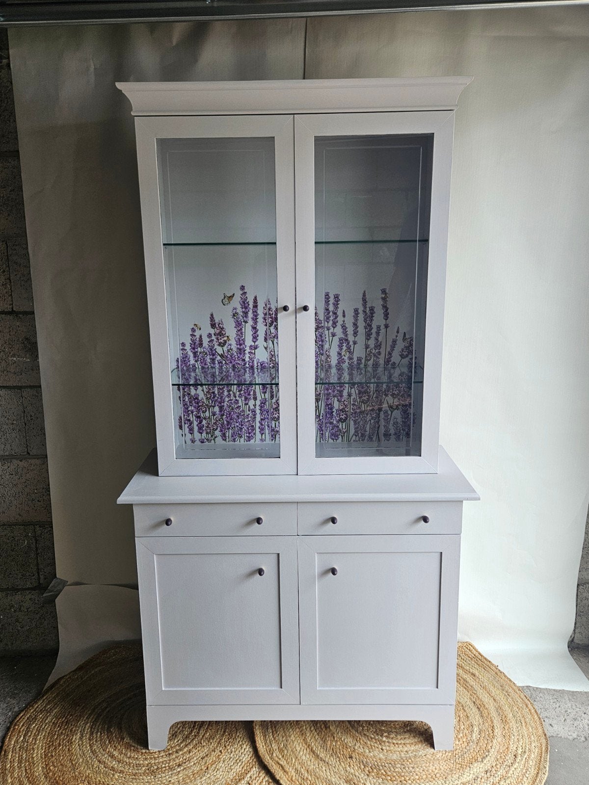 Buffetkast lila lavendel bloemen, Ophalen of Verzenden, Zo goed als nieuw, 25 tot 50 cm, 200 cm of meer